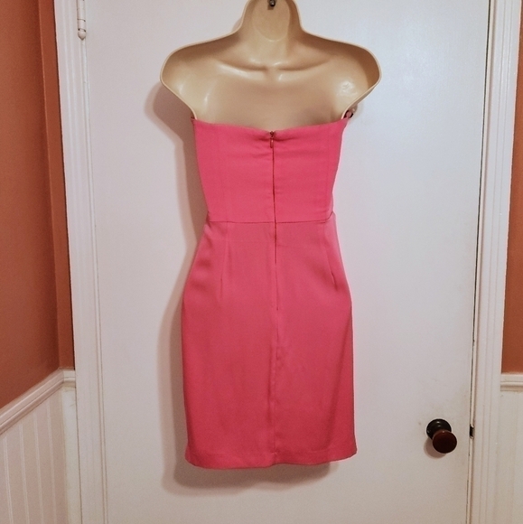 Mara Hoffman Silk Blend Beaded Strapless Mini Dress Pink 4 - Picture 7 of 13